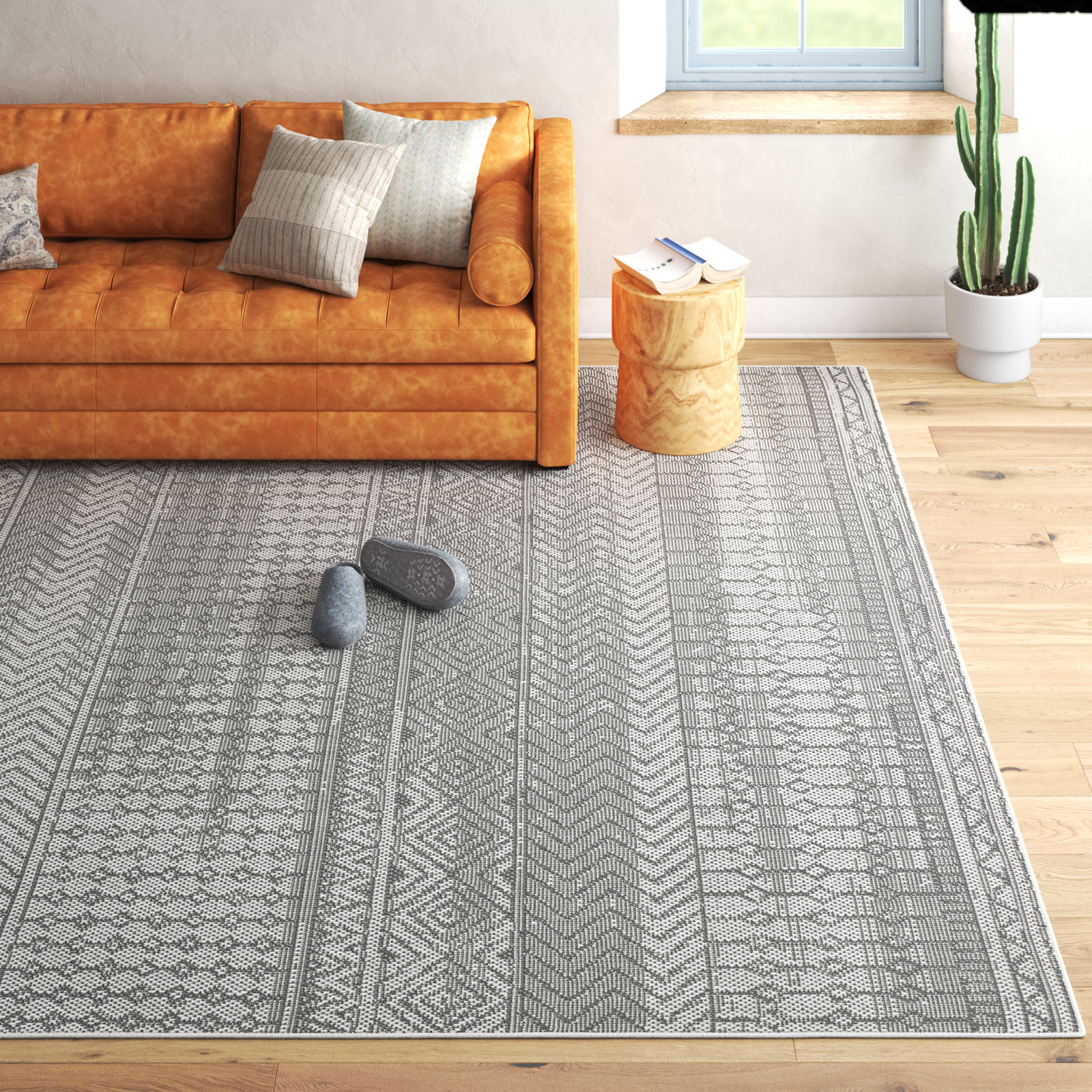 Foundstone? Destiny Gray/Cream Indoor/Outdoor Rug & Reviews